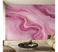 Générique Papier Peint Art Fluide, Motif Papier Peint Intissé Panoramique Marbre Rose Sables Mouvants 200x140 Wallpaper Pour Salon Chambre Deco Murale W48
