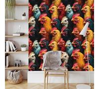 Générique Papier Peint Auto-adhésif Animal Mat épais 45X200CM Poules Disposées Film Imperméable Autocollant Amovible Meuble Salon Salle de Bain Cuisine Chambre Armoire Decoratif