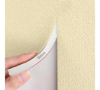 Générique Papier Peint Autocollant Extra-épais 8mm Rouleau Adhésif 50 Cm X 500 Cm pour Salle De Bain Et Cuisine Texture Lin Imperméable Film épais Et Antichoc pour Murs De Salon,Jaune,50x5000cm