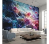 Générique Papier Peint Biologie Cellulaire, Motif Papier Peint Intissé Panoramique Abstrait Moderne 280x200 Wallpaper Pour Salon Chambre Deco Murale W&92