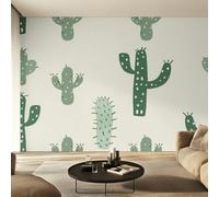 Générique Papier Peint Cactus, Motif Papier Peint Intissé Panoramique Plante Succulente Désert 250x175 Wallpaper Pour Salon Chambre Deco Murale W47
