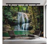 Générique Papier Peint Cascade Papier Peint Panoramique Chute d'Eau Paysage Naturel Papiers Peints Intissé Fresque Murale, Decoration Chambre Salon Wallpaper, 450 x 315 cm VOO&Z