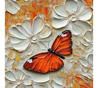 Générique Papier Peint Chambre Adulte 3D Motifs Papillon Huile Peinture Durable Résistant à l'Eau et Nettoyage Facile Idéal pour Salon Bureau ou Salle de Jeux Papier Peint Autocollant 60 cm x 500 cm