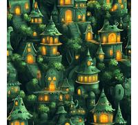 Générique Papier peint Château D'Halloween épais mat 44x1000 cm à décoller et à coller Citrouille Magie papier de contact autocollant en plastique avec dos adhésif couverture de plan de travail table