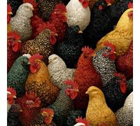 Générique Papier peint Coq Animal épais mat 44x600 cm à décoller et à coller Dessin Animé De Poulet papier de contact autocollant en plastique avec dos adhésif couverture de plan de travail table