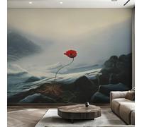 Générique Papier Peint Coquelicot, Motif Papier Peint Intissé Panoramique Paysage Naturel 280x200 Wallpaper Pour Salon Chambre Deco Murale W&93