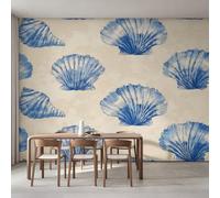 Générique Papier Peint Coquillage Bleu 500x350 cm (L x H)