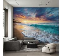 Générique Papier Peint Coucher de Soleil Tropical 200x140 cm (L x H)
