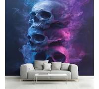 Générique Papier Peint Crâne Papier Peint Panoramique Gothique Fantastique Squelette Papiers Peints Intissé Fresque Murale, Decoration Chambre Salon Wallpaper, 310 x 250 cm LL&-33