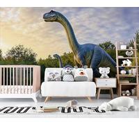 Générique Papier Peint Dinosaures Forêt 3D Panoramique intissé Murale Animaux Nature Papier Peint xxl Fresque Murale Moderne Peinture Murale Décorative pour Salon Chambre 500x280 14yf230