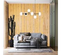 Générique Papier Peint Effet Bois Style Rustique Vintage, Amovible Et Adhésif, Couleur Chêne Brun, Pour Chambre, Salon Et Décoration Intérieure, 290 Cm (H) X 480 Cm (L)