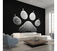 Générique Papier Peint Empreintes de Chien Papier Peint Panoramique Kit Empreinte Papiers Peints Intissé Fresque Murale, Decoration Chambre Salon Wallpaper, 450 x 315 cm 6&CR