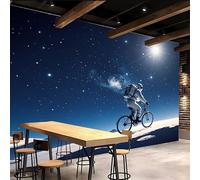 Générique Papier peint enfant 300x256cm Fantaisie D'astronaute papier peint chambre enfant Univers Galaxie Ensemble mural artistique en toile d’huile, sans jointure, pour un style minimaliste