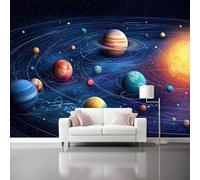 Générique Papier Peint Fantaisie Espace Galaxies, Bleu Foncé Papier Peint Photo Fresque - Murale Décoration Art Décor Imprimé Tissu pour Salon Chambre à Coucher Autocollant 400 x 280 cm（WxH