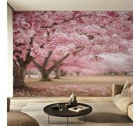 Générique Papier Peint Fleur de Cerisier, Motif Papier Peint Intissé Panoramique Fleur Rose Floral 300x210 Wallpaper Pour Salon Chambre Deco Murale W41