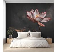 Générique Papier Peint Fleur Lotus, Motif Papier Peint Intissé Panoramique Méditation Zen 250x175 Wallpaper Pour Salon Chambre Deco Murale W19