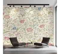 Générique Papier Peint Fleur Sauvage Papier Peint Panoramique William Morris Papiers Peints Intissé Fresque Murale, Decoration Chambre Salon Wallpaper, 100 x 70 cm CDO&XT