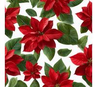 Générique Papier peint Fleuri Rouges épais mat 44x500 cm à décoller et à coller Rétro Plantes papier de contact autocollant en plastique avec dos adhésif couverture de plan de travail table