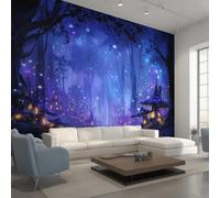 Générique Papier Peint Forêt Enchantée, Motif Papier Peint Intissé Panoramique Forêt Magique 400x280 Wallpaper Pour Salon Chambre Deco Murale W&94