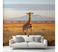 Générique Papier Peint Girafe Papier Peint Panoramique Animal Africaine Papiers Peints Intissé Fresque Murale, Decoration Chambre Salon Wallpaper, 350 x 256 cm 2&9B
