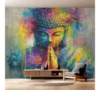 Générique Papier Peint Graffiti Bouddha, Intissé Murale 500x350cm | Papier Peint Panoramique Statue de Bouddha, Chambre Wallpaper, Fresque, Salon Deco D&p2