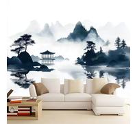 Générique Papier Peint Intissé 3D Peinture à l'encre paysage architecture 400x280 cm Papier Peint Mural Poster Tableaux Muraux Tapisserie Photo, Mural Personnalisé pour Salon Chambre Décor