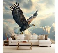 Générique Papier peint intissé Aigle 200 x 140 cm XXL Muraux Tapisserie Photo Animaux Décoration Murale Salon Chambre Murales Panoramique Ciel Nuages Aigle Couloir décoration Chambre d'enfants
