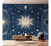 Générique Papier Peint Intissé Astrologie, Papier Peint Panoramique Soleil Bohème Céleste pour Salon Chambre Bureau Couloir, Décoration Murale, 300 x 210 cm (L x H) Y&W67