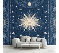 Générique Papier Peint Intissé Astrologie, Papier Peint Panoramique Soleil Bohème Céleste pour Salon Chambre Bureau Couloir, Décoration Murale, 500 x 350 cm (L x H) Y&W67