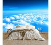 Générique Papier Peint Intissé, Blauer Himmel und weiße Wolken Mural Affiche Géante Décoration Pour Salon Enfant Chambre Garcon Fille Adot 250 x 175 cm Photo Murale
