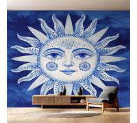 Générique Papier Peint Intissé Céleste, Papier Peint Panoramique Astrologie Solaire pour Salon Chambre Bureau Couloir, Décoration Murale, 300 x 210 cm (L x H) Y&W67