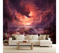 Générique Papier Peint Intissé Coucher De Soleil Sur La Mer, Wall Mural Paysage 300X210Cm Décoration Murale Rapide Diy Fresque Murale Créative Tête De Lit Chambre Salon Facile À Appliquer