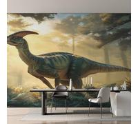 Générique Papier Peint Intissé Dinosaure, Papier Peint Panoramique Parasaurolophus Dino Enfants pour Salon Chambre, Déco Murale Maison, Décoration Photo Murale 400x280 cm K-MZ&2