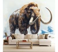 Générique Papier Peint Intissé éléphant, 3D Panoramique Murale Éléphant 300X210Cm Décoration Murale Rapide Diy Fresque Murale Créative Tête De Lit Chambre Salon Facile À Appliquer