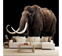 Générique Papier Peint Intissé éléphant, Papier Peint 3D Éléphant 300X210Cm Décoration Murale Rapide Diy Fresque Murale Créative Tête De Lit Chambre Salon Facile À Appliquer