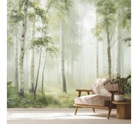 Générique Papier Peint Intissé Forêt Brumeuse Nature 300 x 210 cm Papier Peint Panoramique Grandes Poster Mural Photo pour Salon, Chambre, Décor Fond TV y160