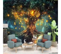 Générique Papier Peint Intissé Forêt Magique Arbres Fantastiques Déco Murale Maison Chambre Salon, Photo Murale Décorative - Pour Jeunesse Enfants 350 x 256 cm