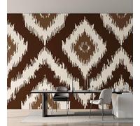 Générique Papier Peint Intissé Ikat, Papier Peint Panoramique Lombe Géométrique Ethnique pour Salon Chambre Bureau Couloir, Décoration Murale, 300 x 250 cm (L x H) Y&W27