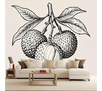 Générique Papier Peint Intissé Litchi, Papier Peint 3D Dessiné À La Main 300X210Cm Décoration Murale Rapide Diy Fresque Murale Créative Tête De Lit Chambre Salon Facile À Appliquer