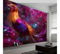 Générique Papier Peint Intissé Mythologie Oiseaux 200 X 140 Cm, Photo Murale Panoramique 3D Fantasy Phoenix, Décoration Murale Pour Salon Chambre Fond Tv - Poster Mural Rose