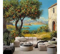 Générique Papier Peint intissé Orangers paysage 350x256 cm Papier Peint Photo Panoramique, Poster Mural Personnalisé 3D, pour Salon Cuisines Chambre Adulte Enfant Décor Murale