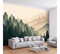 Générique Papier Peint Intisse Panoramique Forêt brumeuse 250 x 175 cm- Déco Mural Photo Murale Moderne pour Salon Chambre Cuisine Style nordique Décoration Murale 3D Effet