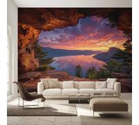 Générique Papier Peint Intissé Paysage Naturel, Papier Peint Panoramique Paysage Lacustre Coucher du Soleil pour Salon Chambre Bureau Couloir, Décoration Murale, 150 x 105 cm (L x H) Y&W30