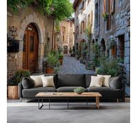 Générique Papier Peint Intissé Photographie Vieux Quartier Français 500 x 280 cm Papier Peint Photo Panoramique, Gris Poster Mural Personnalisé 3D - Salon Chambre Adulte Enfant Décor Murale