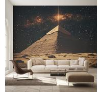 Générique Papier Peint Intissé Pyramide, Papier Peint Panoramique Pyramides égyptiennes Galaxie pour Salon Chambre Bureau Couloir, Décoration Murale, 300 x 250 cm (L x H) Y&W35