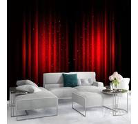 Générique Papier peint intissé Rideau De Théâtre Rouge 500 x 280 cm (W x H) Moderne Toison Mur Tableaux Muraux Tapisserie Photo Décoration Murale Salon Chambre