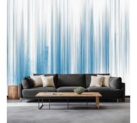 Générique Papier peint intissé shabby chic 500L x 280H cm, Papier peint panoramique abstrait vertical rayures - grandes poster mural photo pour salon chambre restaurant décor fond TV