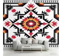 Générique Papier Peint Intissé Sud-Ouest Américain, Papier Peint Panoramique Tribu Aztèque pour Salon Chambre Bureau Couloir, Décoration Murale, 150 x 105 cm (L x H) Y&W88