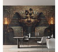 Générique Papier Peint Intissé Toutankhamon, Papier Peint Panoramique Pharaon Égypte Antique pour Salon Chambre, Déco Murale Maison, Décoration Photo Murale 400x280 cm K-MZ&8