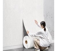 Générique Papier Peint Isolant pour Murs Intérieurs, Mousse de 5 Mm, Autocollant, Tapis Isolant - Imperméable, Résistant À L'humidité pour la Protection et la Décoration des Murs,Blanc,L5m W50cm